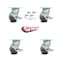 Service Caster 4 Inch Thermoplastic Rubber Caster Set with Roller Bearing and Brake/Swivel Lock SCC-30CS420-TPRRD-TLB-BSL-4 - alternate 3